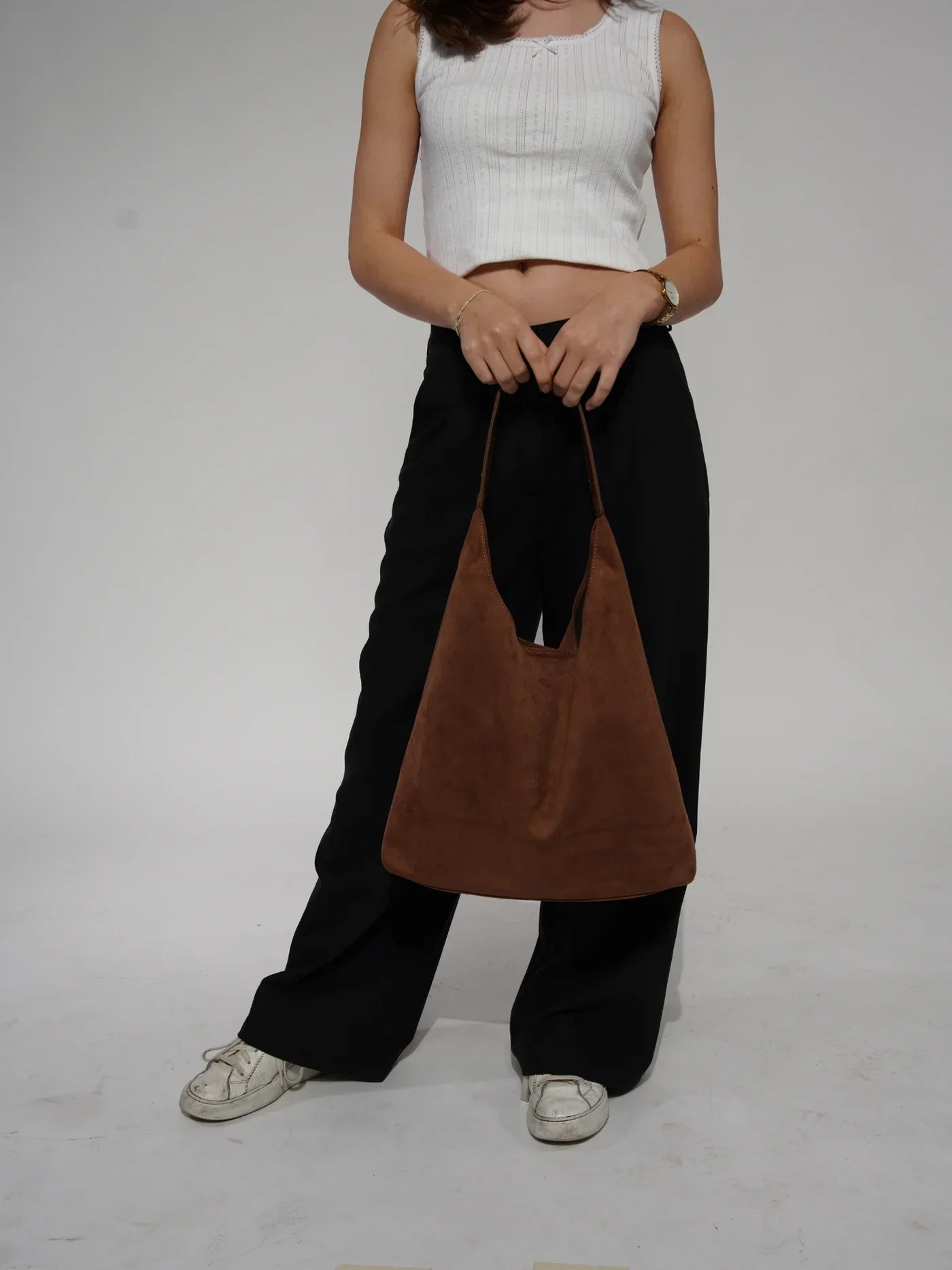 Izabele Atelier™ | Torebka na ramię z zamszu RetroSoft