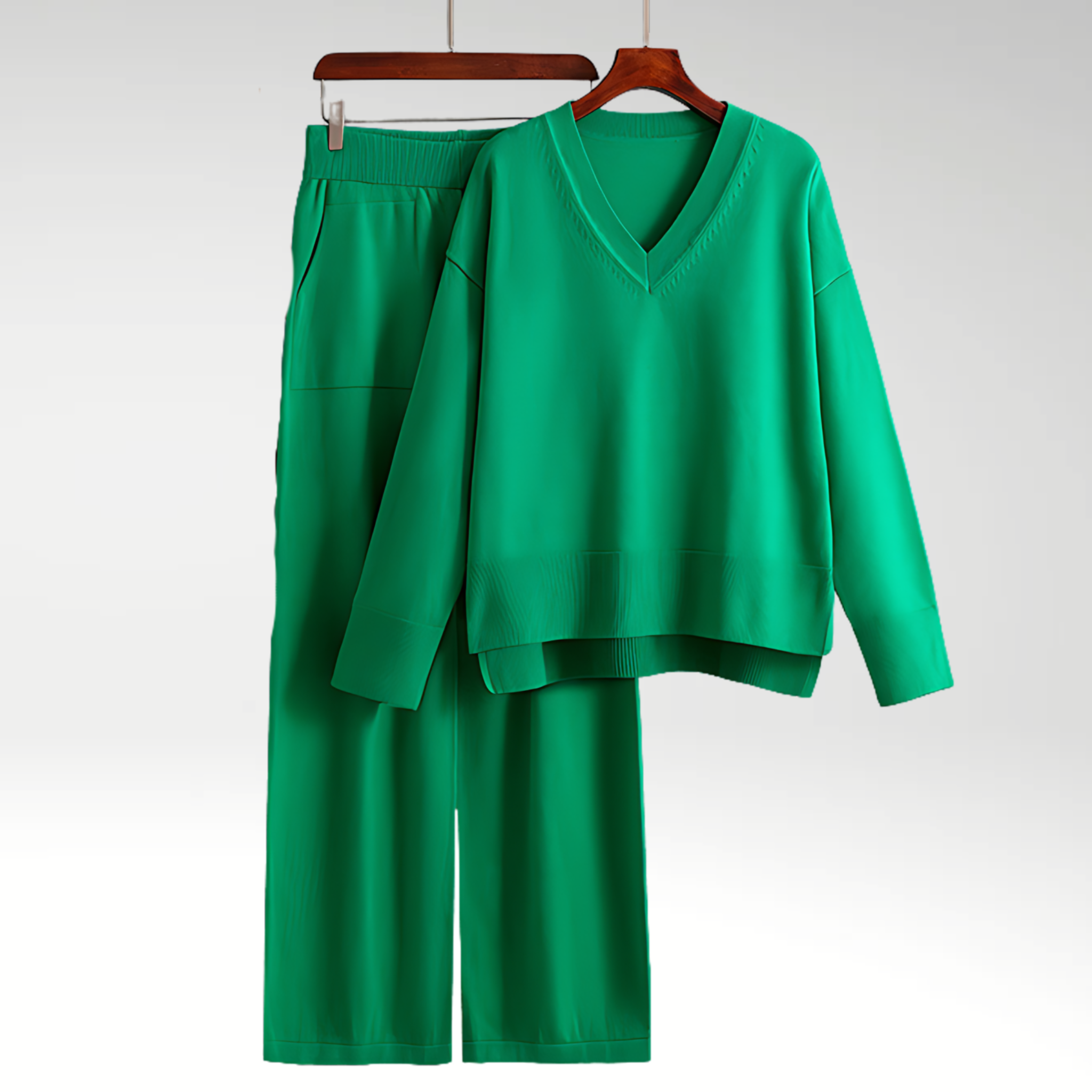 Izabele Atelier™ | Luksusowy dwuczęściowy zestaw z dekoltem w serek