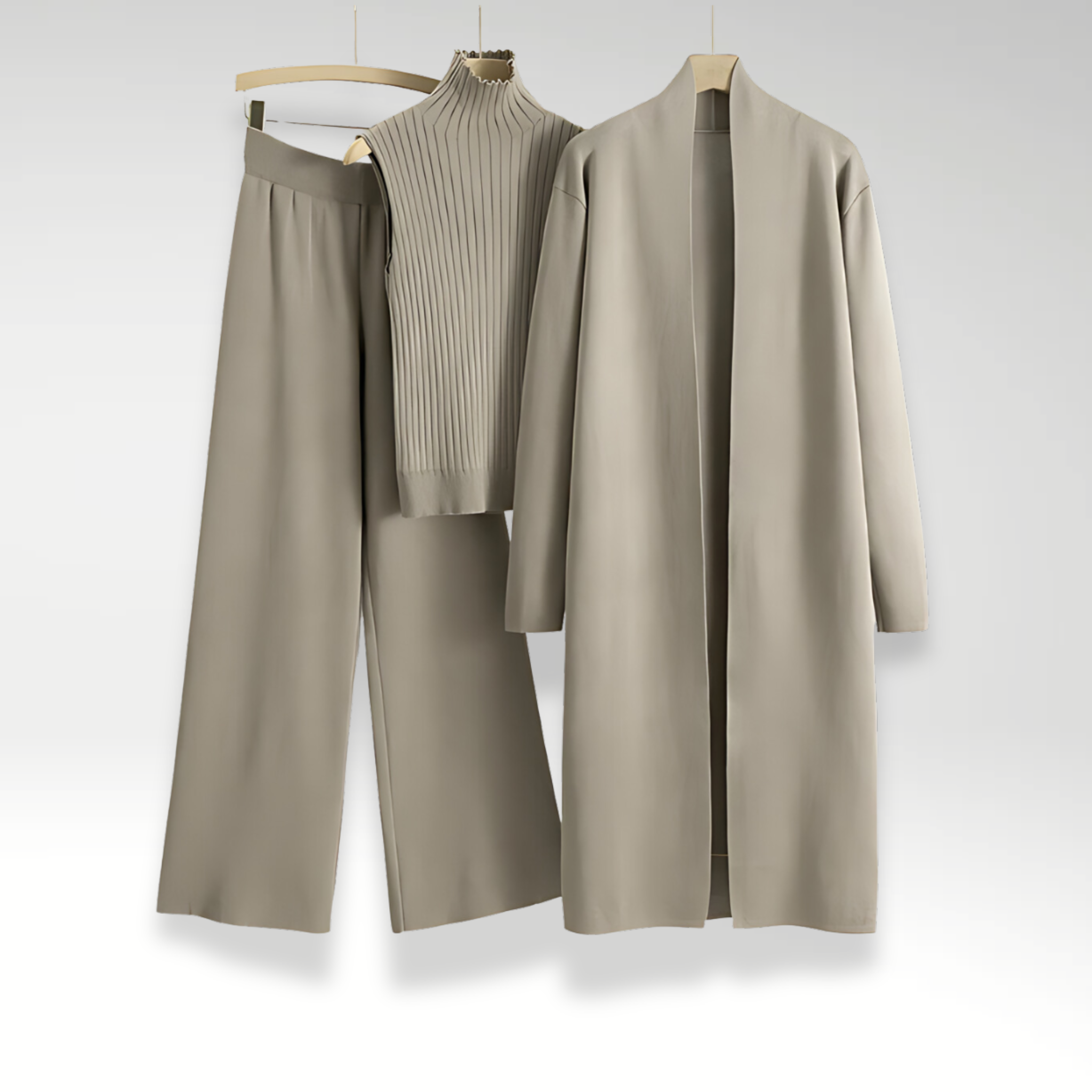 Izabele Atelier™ | Zestaw trzech sztuk z luksusowej dzianiny