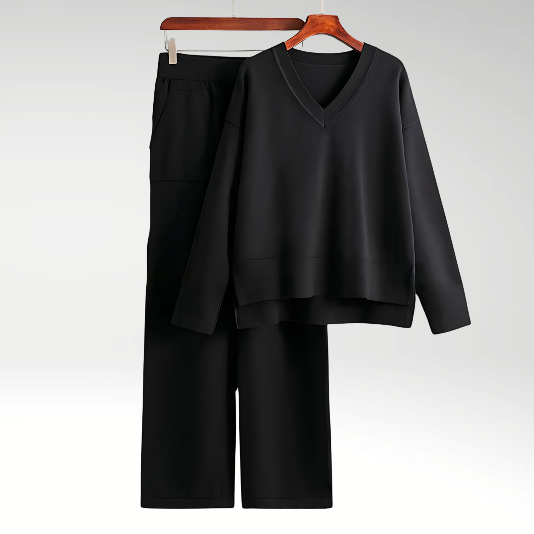 Izabele Atelier™ | Luksusowy dwuczęściowy zestaw z dekoltem w serek