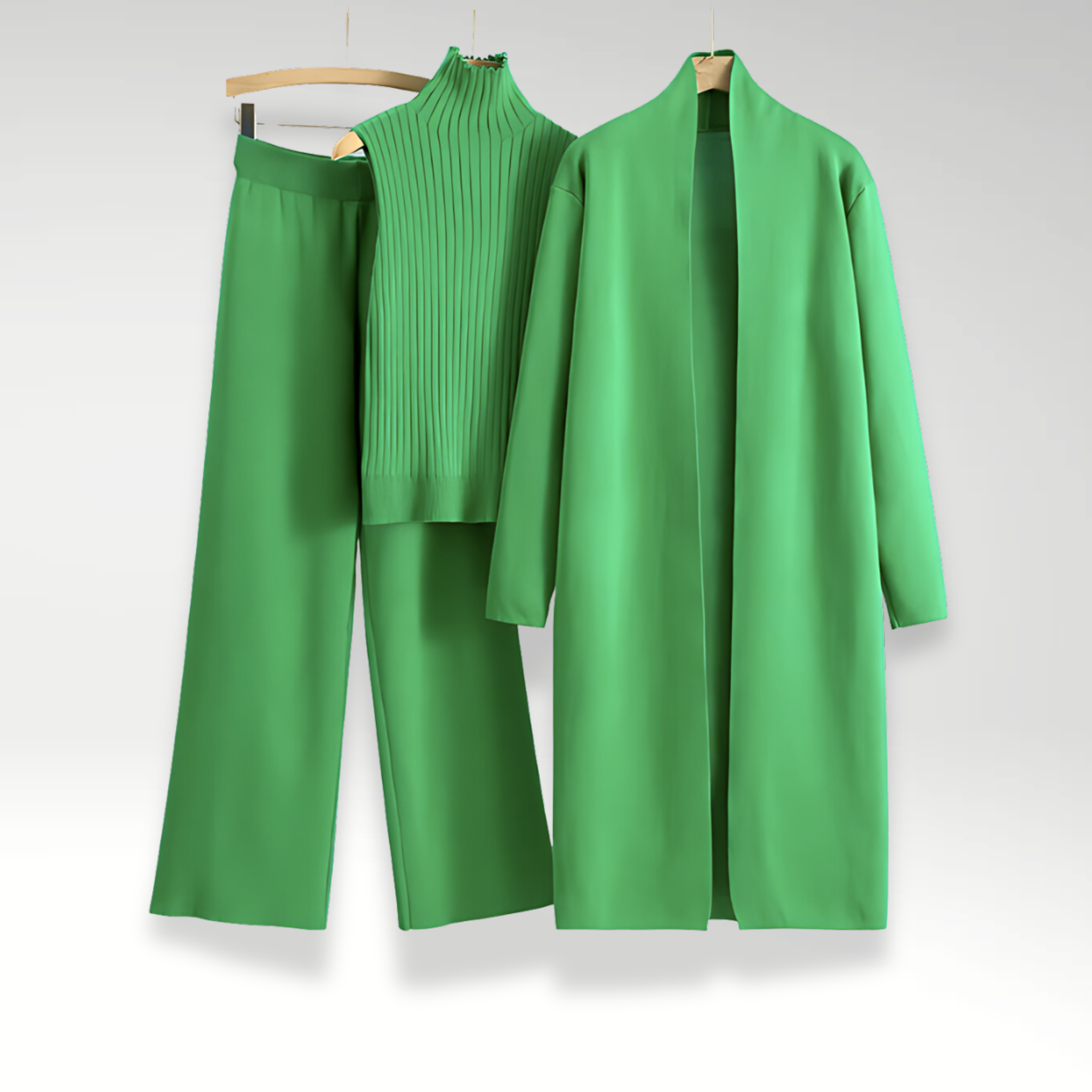 Izabele Atelier™ | Zestaw trzech sztuk z luksusowej dzianiny