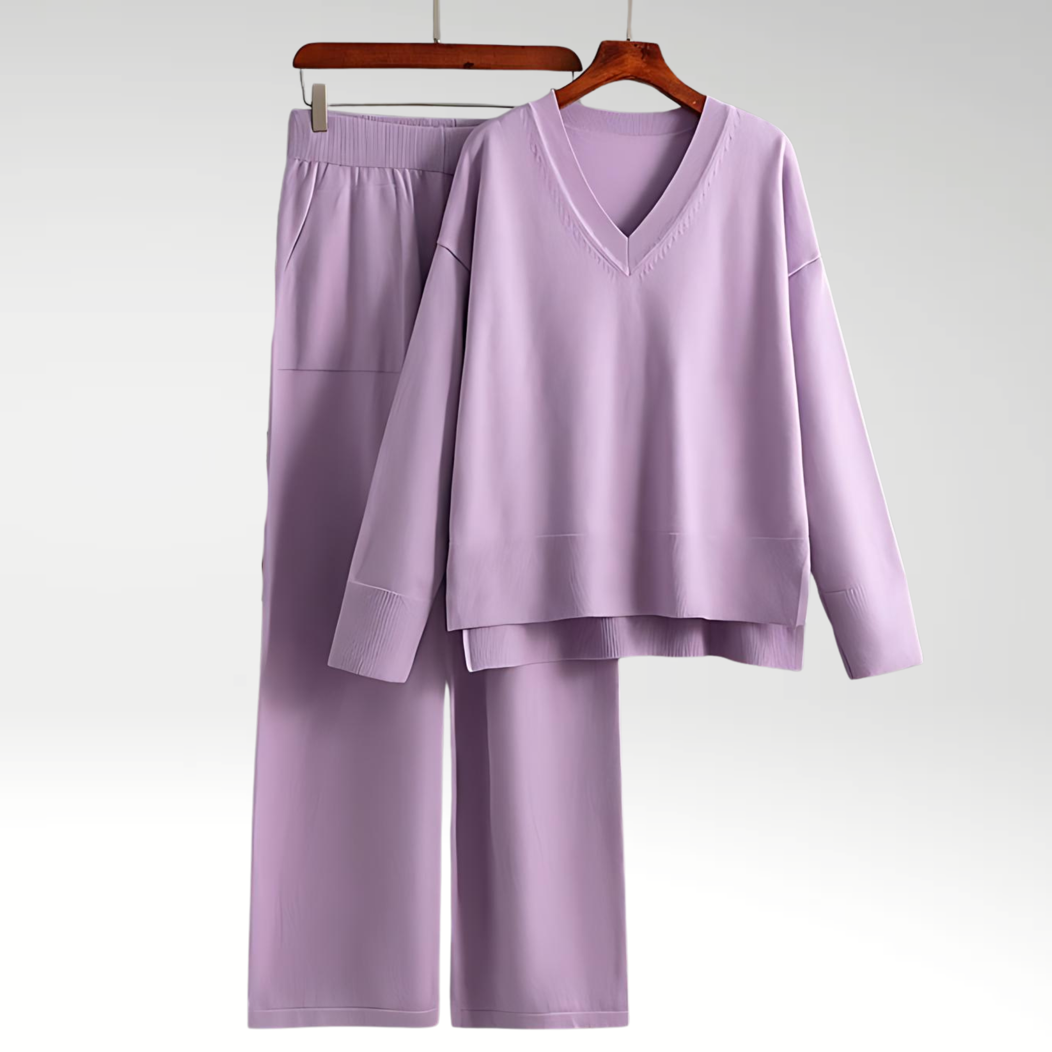 Izabele Atelier™ | Luksusowy zestaw dwuczęściowy z dekoltem w kształcie litery V