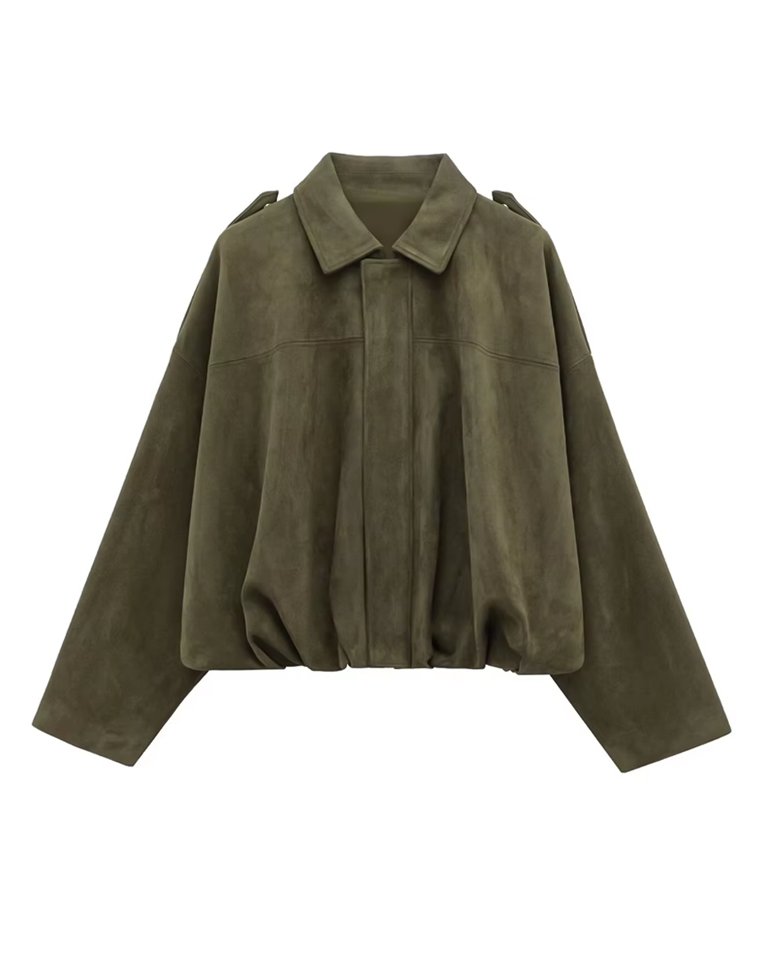 Chloé™ | Kurtka z zielonego zamszu