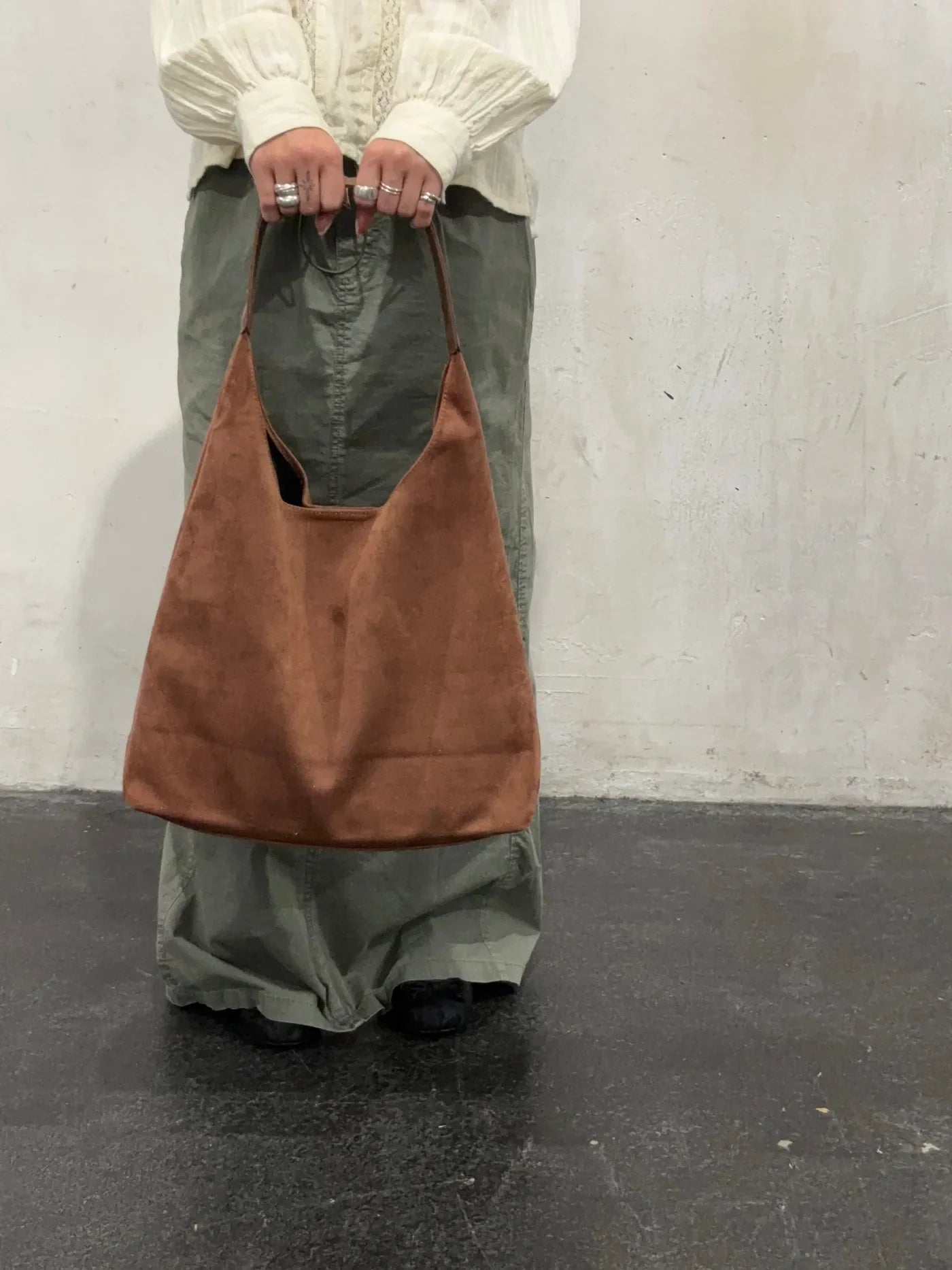 Izabele Atelier™ | Torebka na ramię z zamszu RetroSoft