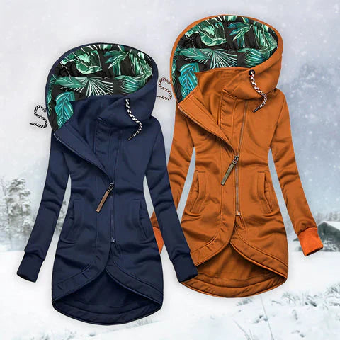 Julia™ | Elegancka i ciepła kurtka jesienna z kapturem