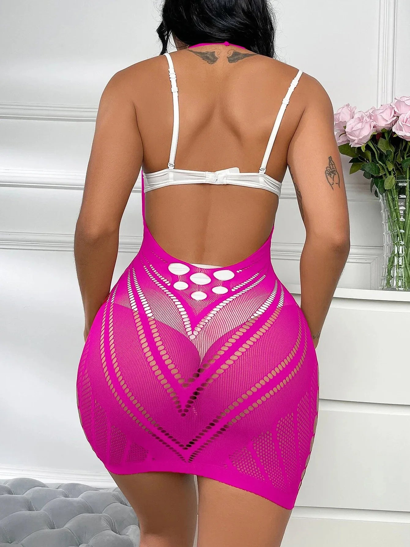 Kasia | Koronkowy Body z Siateczką