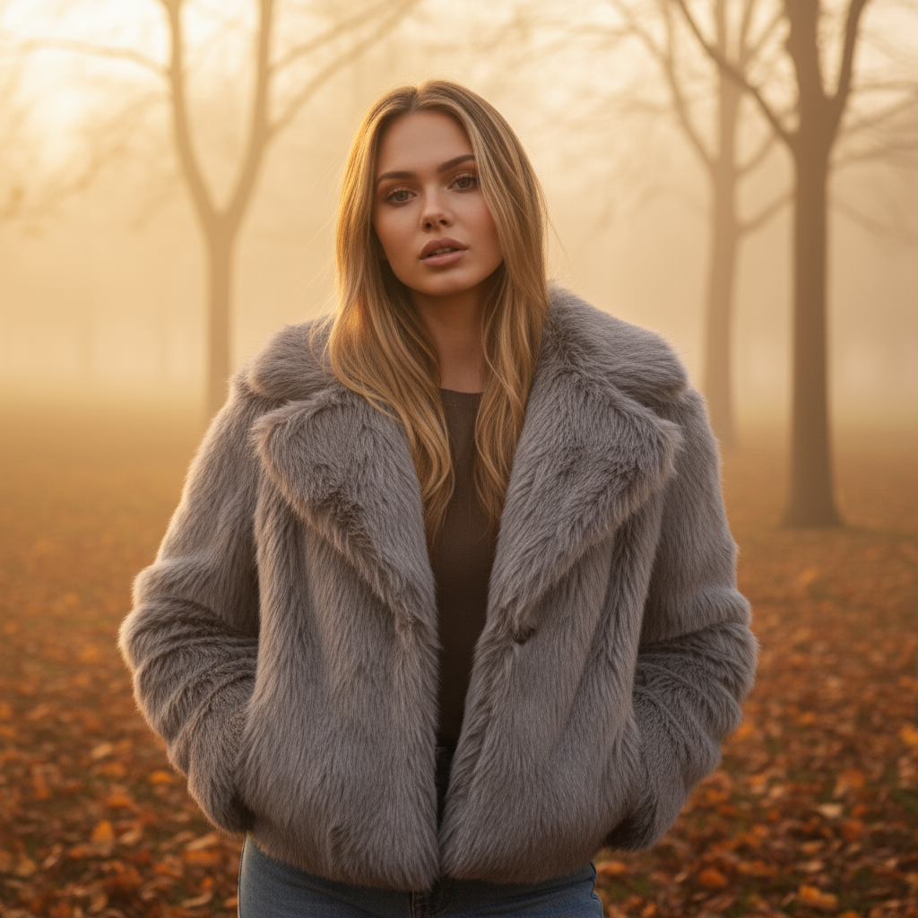 Ivana | Płaszcz Futrzany