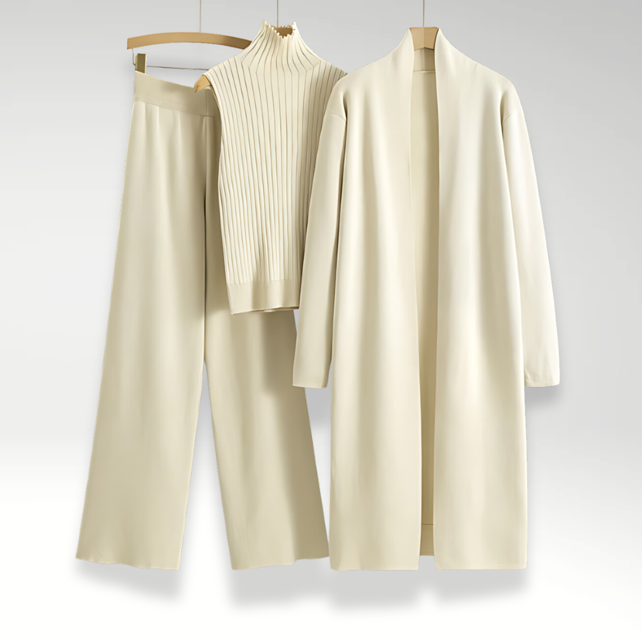 Izabele Atelier™ | Zestaw trzyczęściowy z luksusowej dzianiny