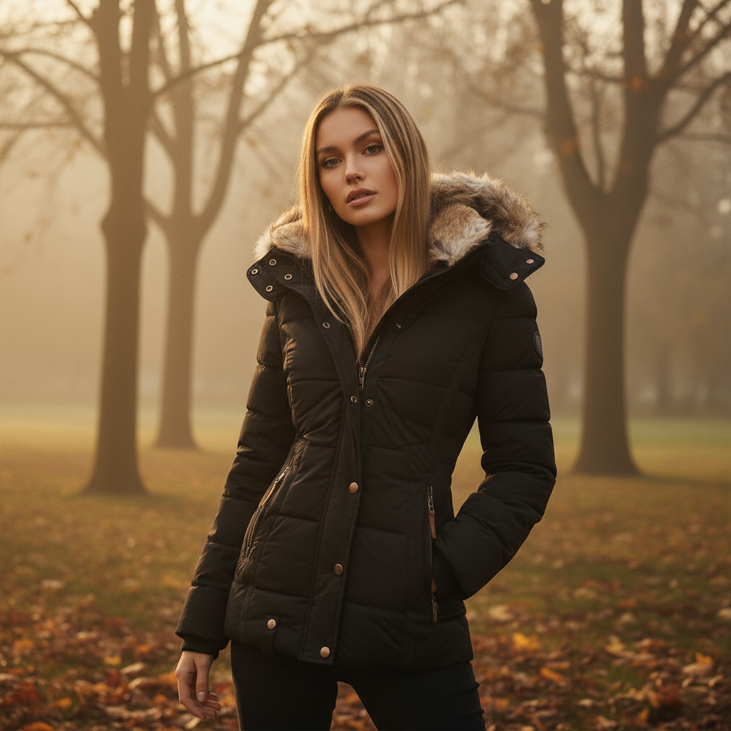 Livia | Kurtka Zimowa z Podszewką Futrzaną