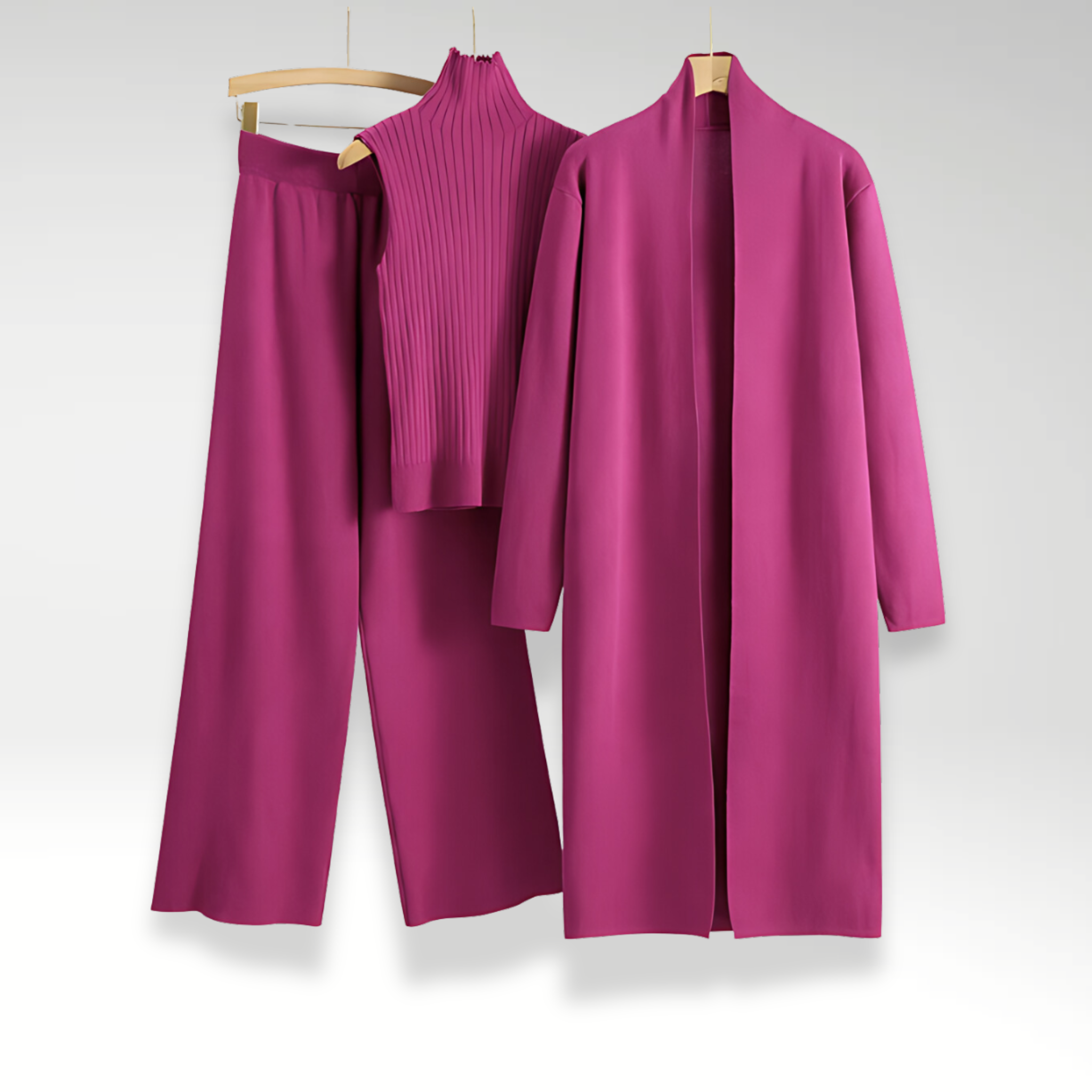 Izabele Atelier™ | Zestaw trzyczęściowy z luksusowej dzianiny