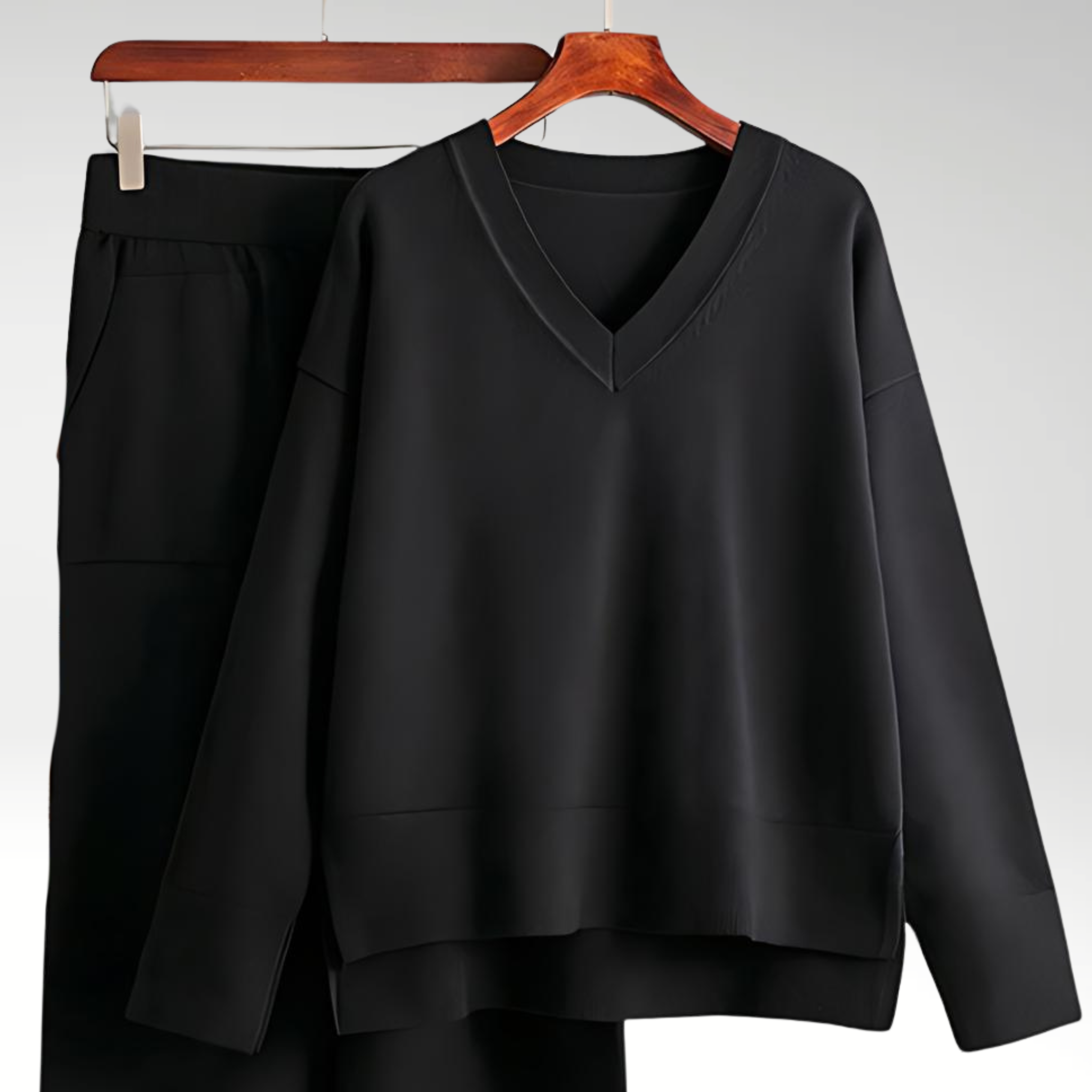 Izabele Atelier™ | Luksusowy dwuczęściowy zestaw z dekoltem w serek