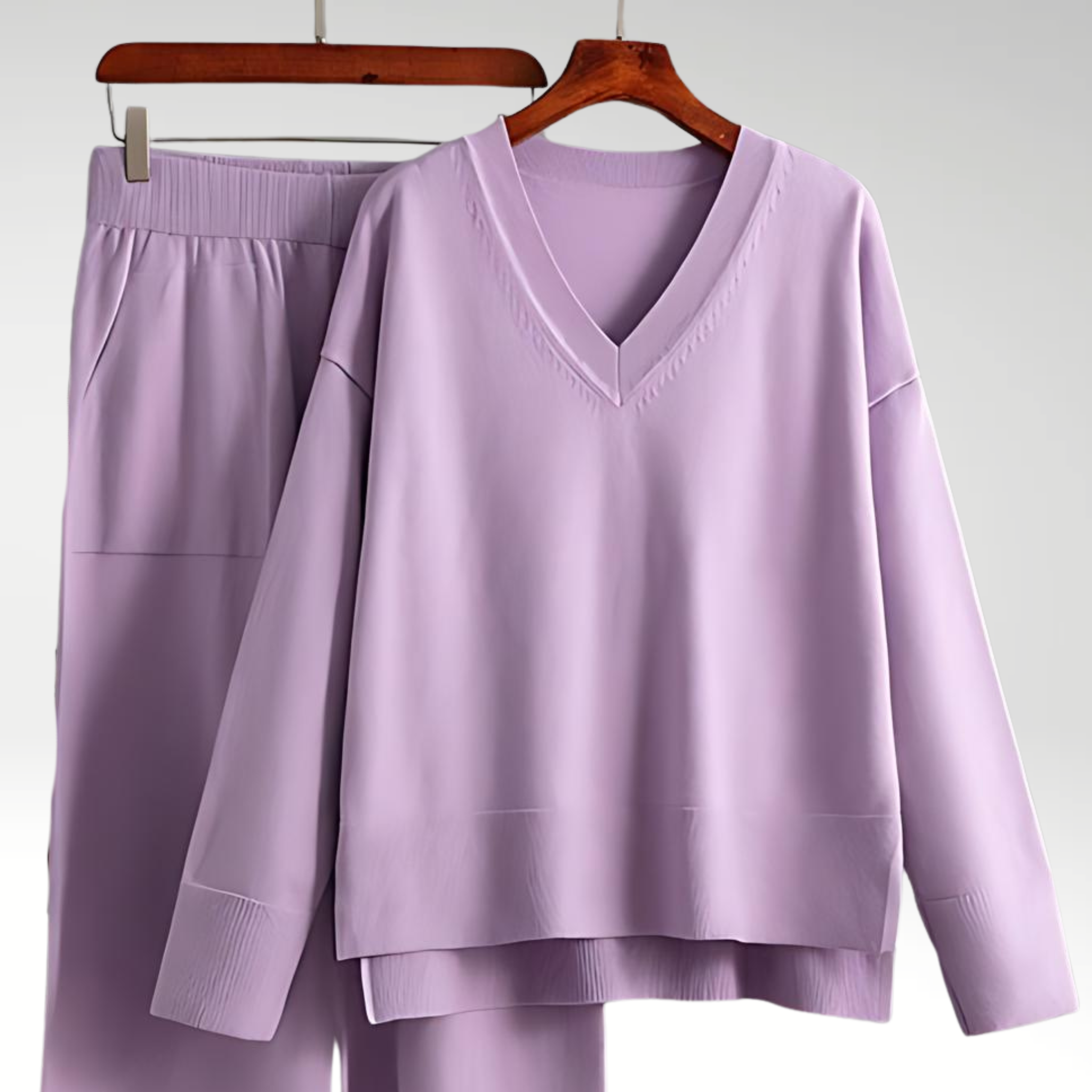 Izabele Atelier™ | Luksusowy dwuczęściowy zestaw z dekoltem w serek