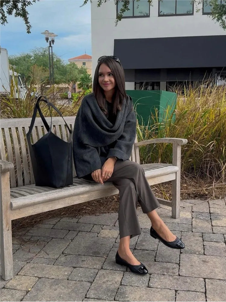 Renata | Płaszcz z Szalikiem