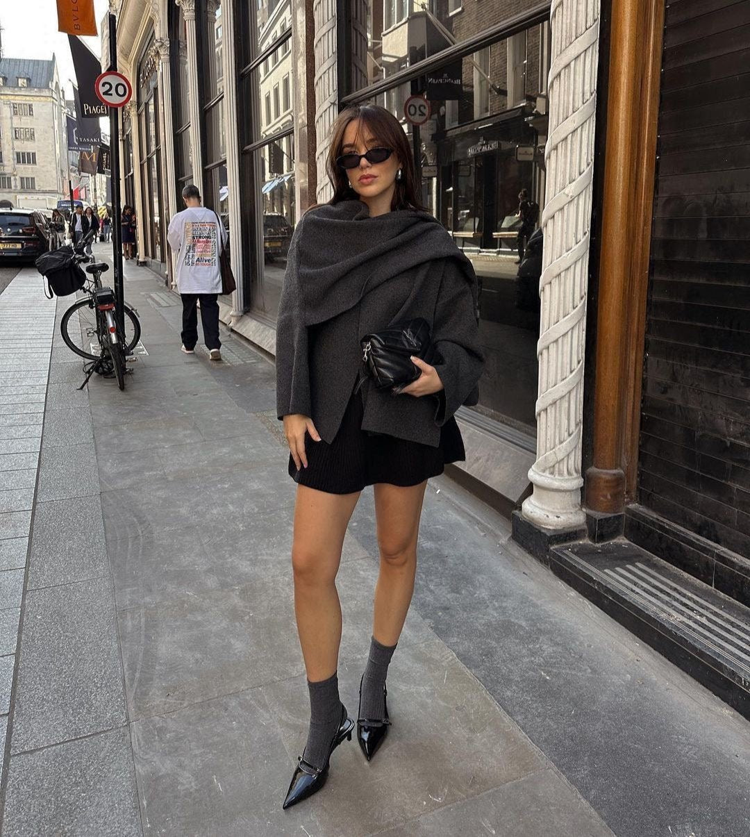 Renata | Płaszcz z Szalikiem