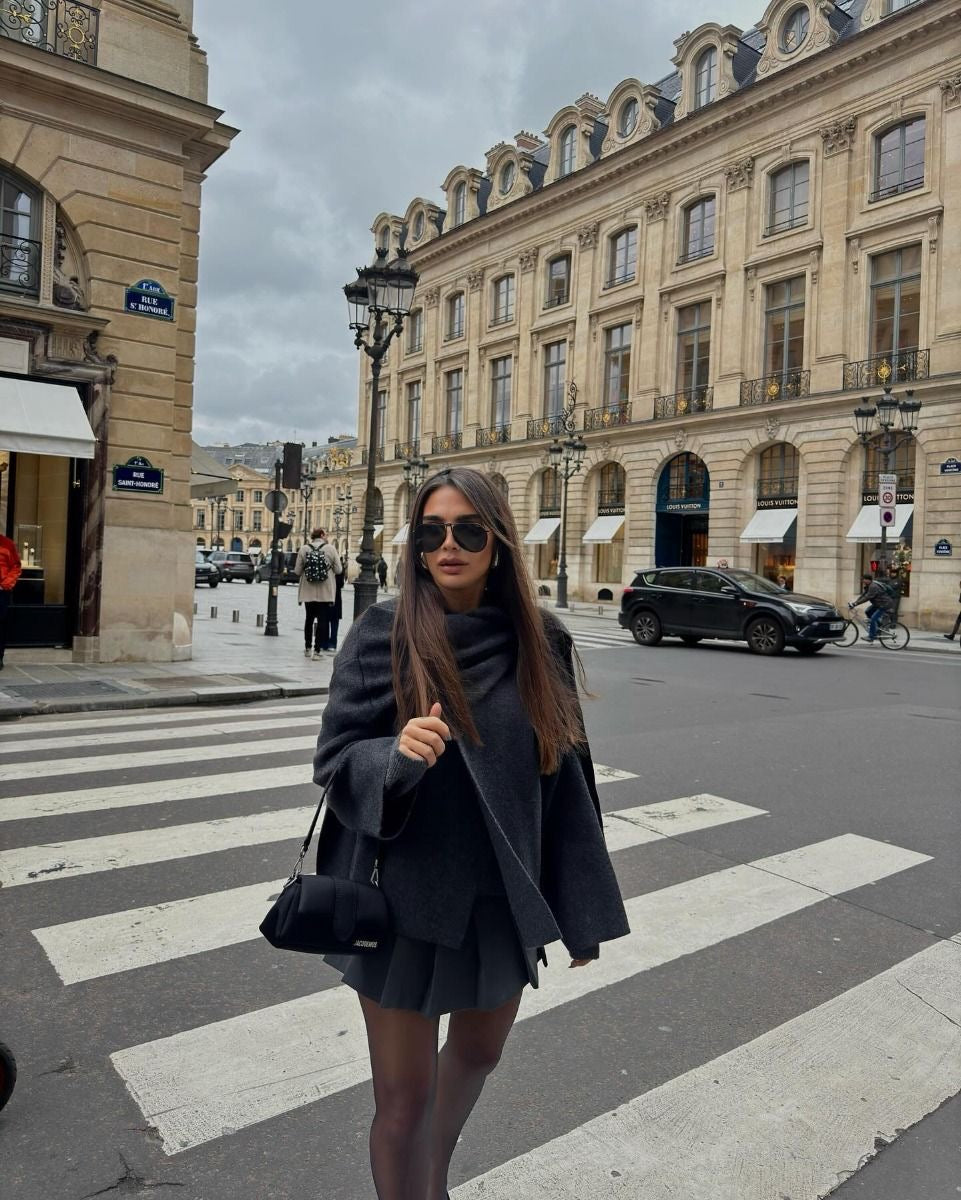 Renata | Płaszcz z Szalikiem