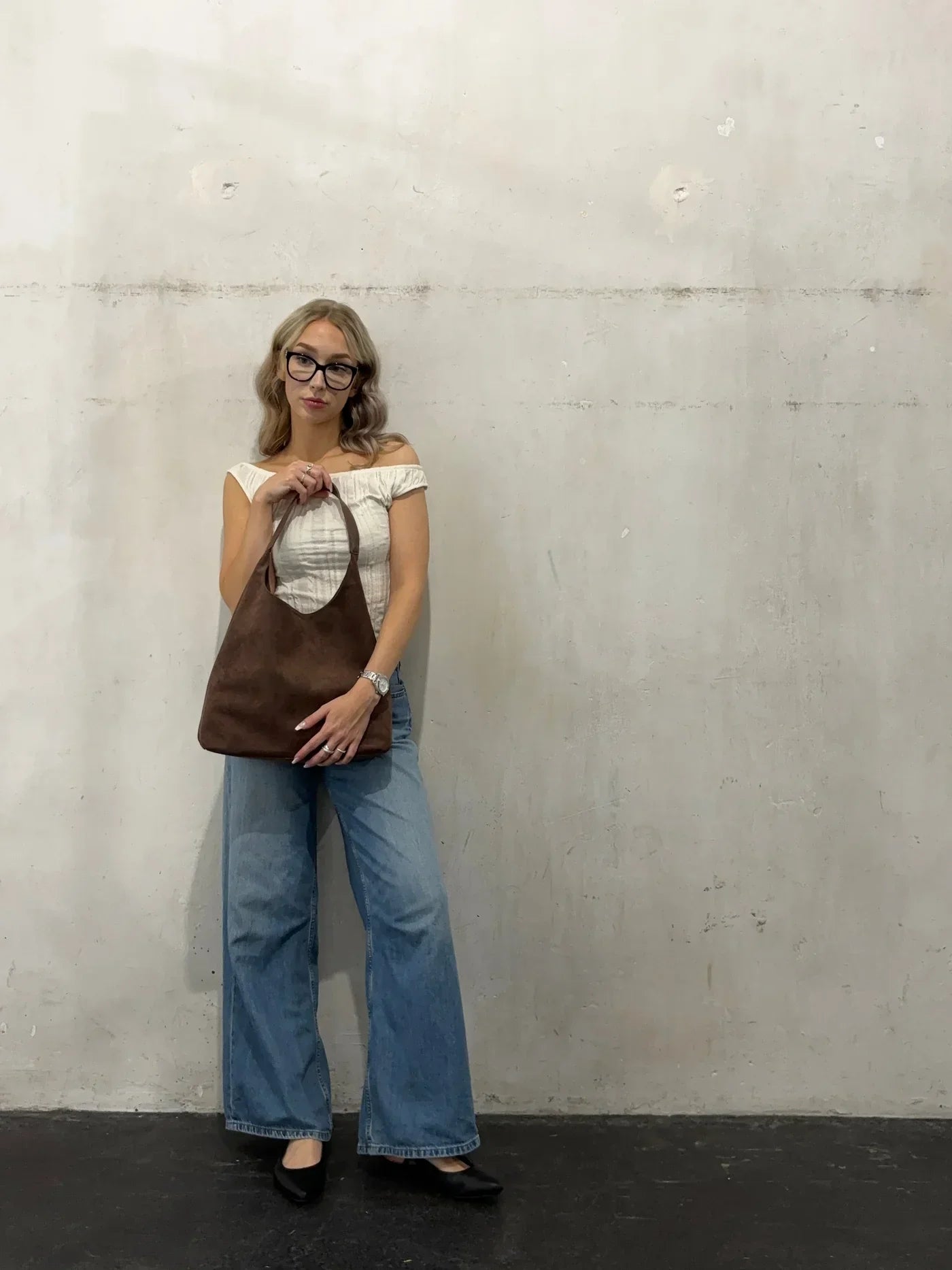 Izabele Atelier™ | Torebka na ramię z zamszu RetroSoft