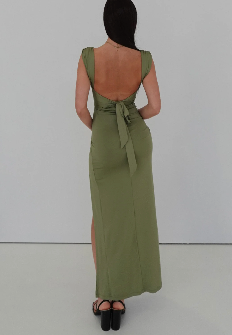 Joanna™ | Suknia elegancka z rozcięciem