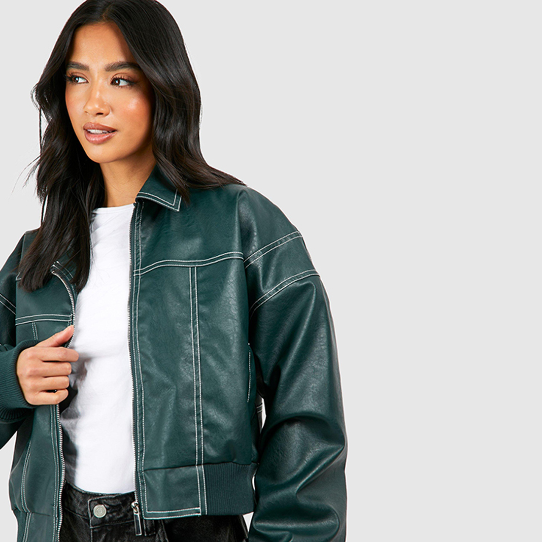 Izabele Atelier™ | Przeskalowana czerwona skórzana kurtka